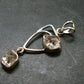 Fine Natural Herkimer Diamond Silver Pendant From New York - 2.2" - 6.16 Grams