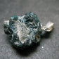 Extremely Rare Rough Grandidierite Silver Pendant From Madagascar - 0.8" - 1.94 Grams