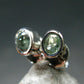 Alexandrite Gem Silver Stud Earrings From Russia - 0.85 Grams