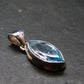Blue Topaz Sterling Silver Pendant From Brazil - 0.9" - 2.66 Grams