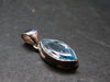 Blue Topaz Sterling Silver Pendant From Brazil - 0.9" - 2.66 Grams