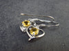 Stone of Success!! Faceted Natural Golden Yellow Citrine 925 Sterling Silver Drop Earrings - 1.0" - 2.10 Grams