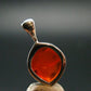 Raw Fire Opal Sterling Silver Pendant From Mexico - 0.7" - 1.0 Grams