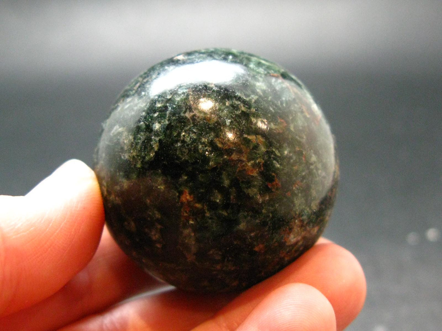 Nice Polished Seraphinite Clinochlore Sphere From Russia - 1.6"