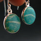Amazonite Silver Earrings from Russia - 2.79 Grams