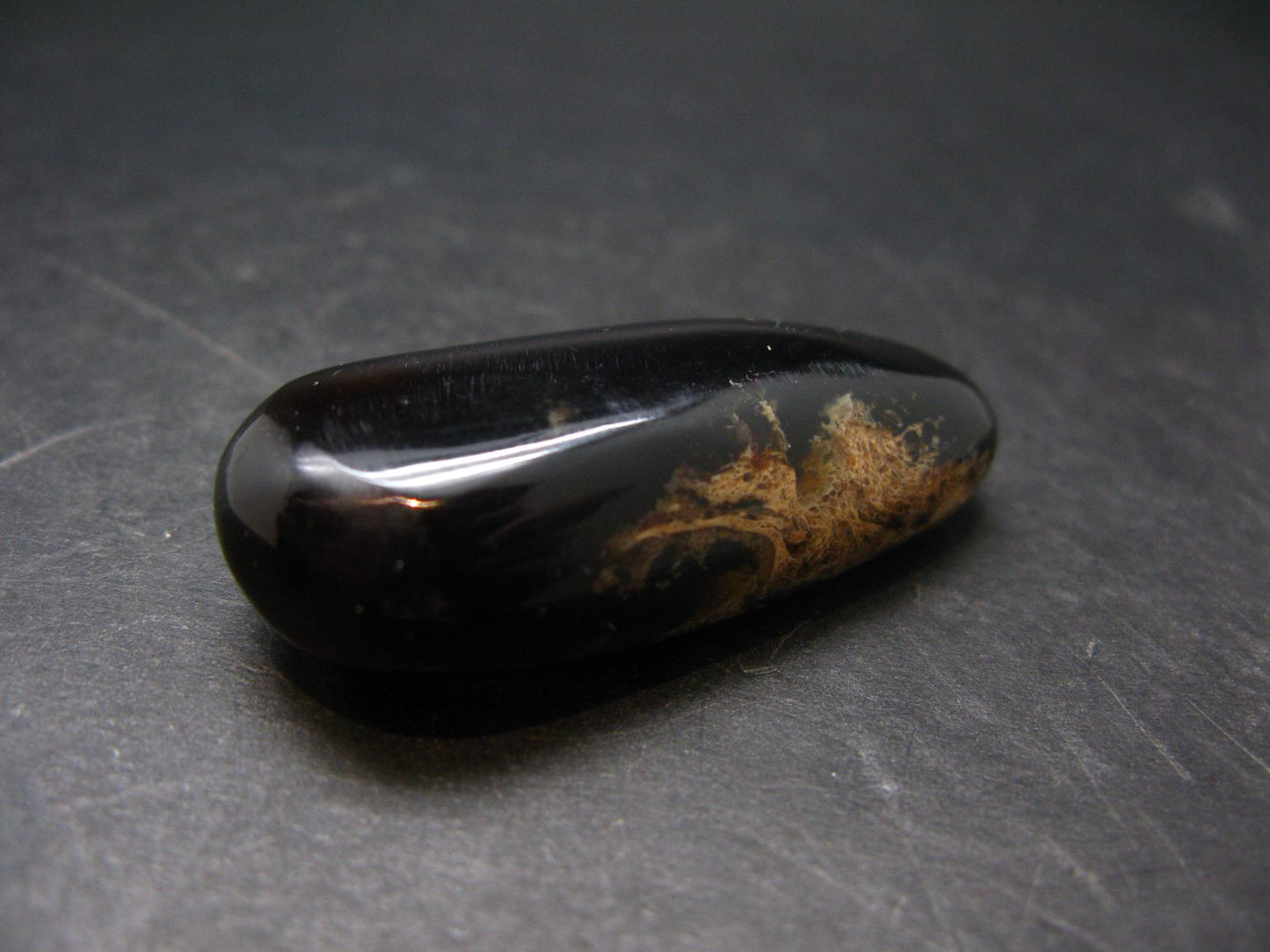 Rare Large Blue Amber Tumbled Piece Fluorescent From Indonesia - 1.8" - 6.97 Grams