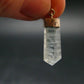 Stunning Genuine Aquamarine Gem Sterling Silver Pendant From Pakistan - 1.3" - 2.48 Grams