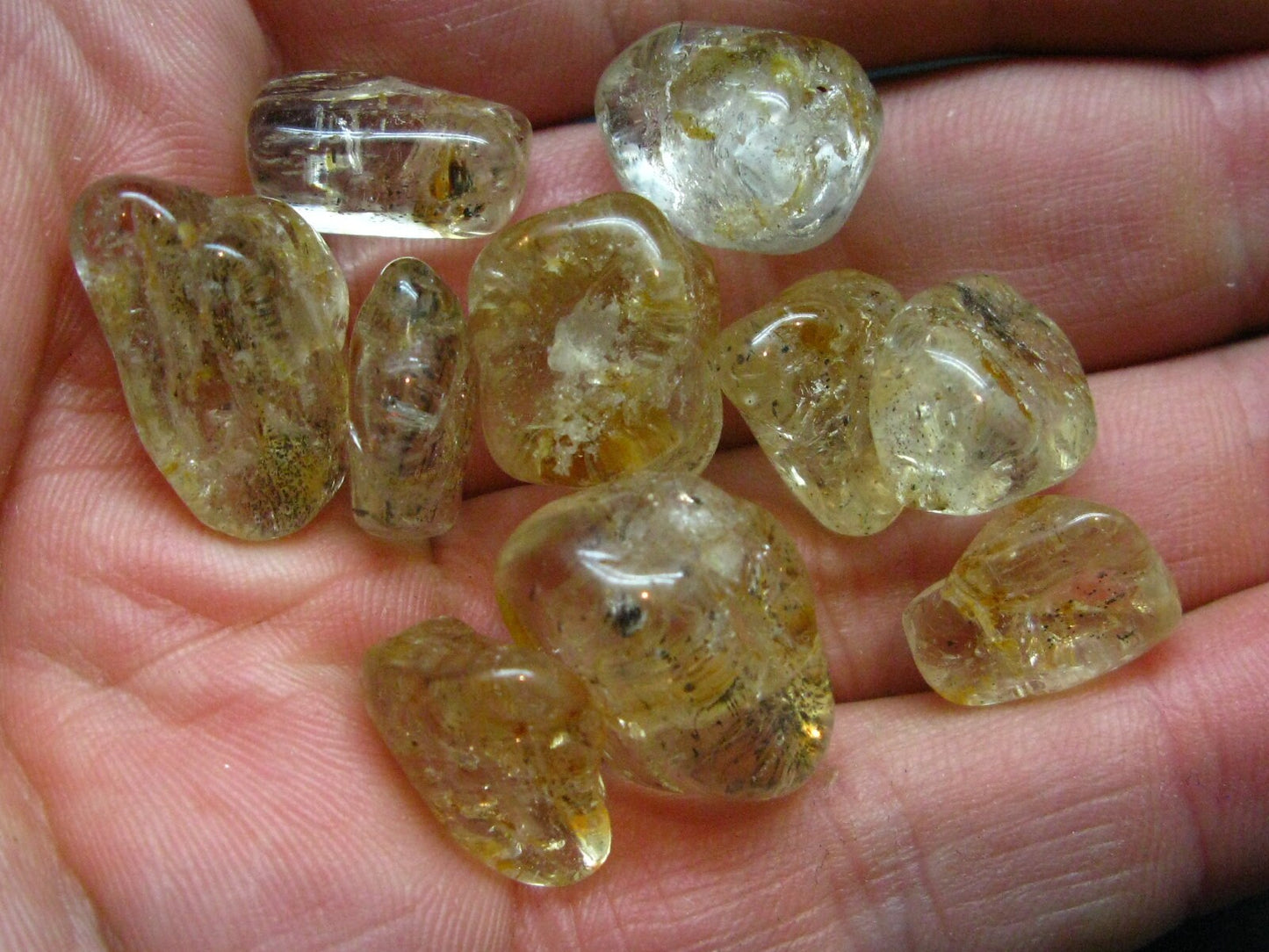 Lot of 10 Perfect Golden Scapolite Tumbled Stones from India 145.4 Carats