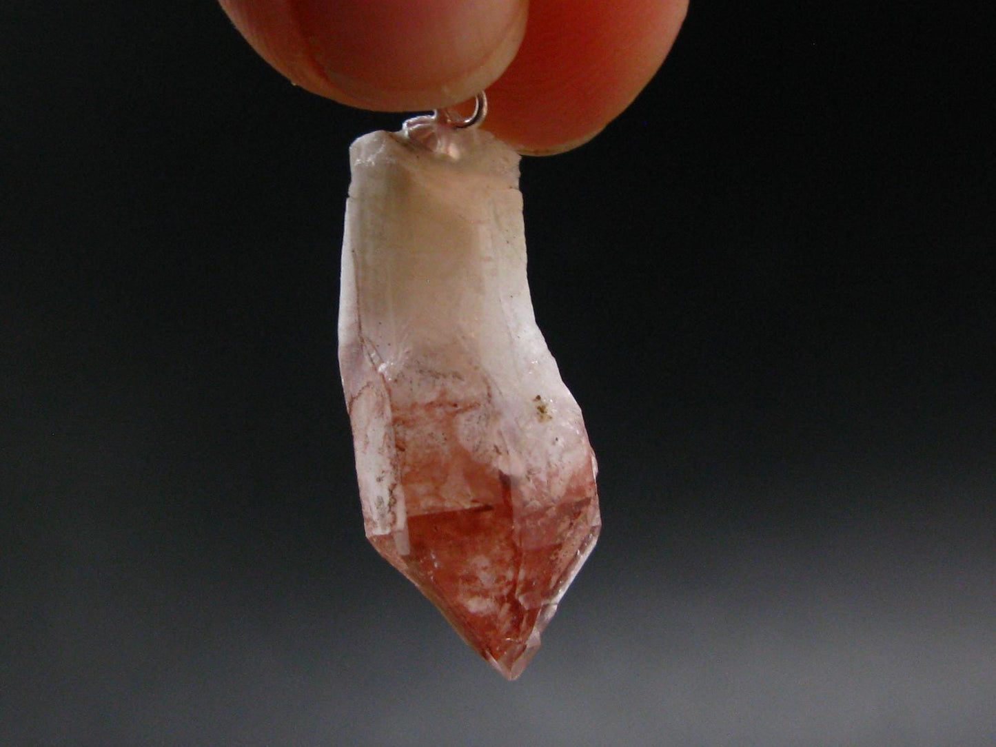 Lithium Quartz Crystal Pendant From Brazil - 1.4" - 4.70 Grams