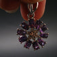 Rich Purple Faceted Amethyst Sterling Silver Pendant From Brazil - 1.0" - 3.56 Grams