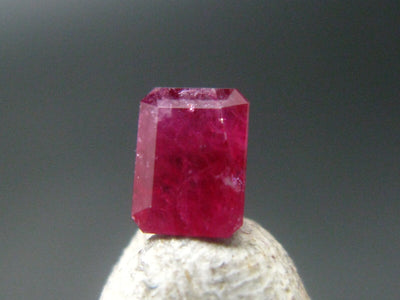 Beautiful Rare Gem Bixbite Red Beryl Emerald Cut Stone From Utah USA - 0.51 Carats - 5.6x4.2mm