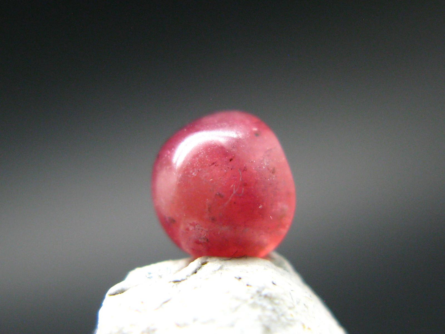 Rare Gem Bixbite Red Beryl Emerald Cabochon From Utah USA - 0.55 Carats - 4.9x4.7 mm