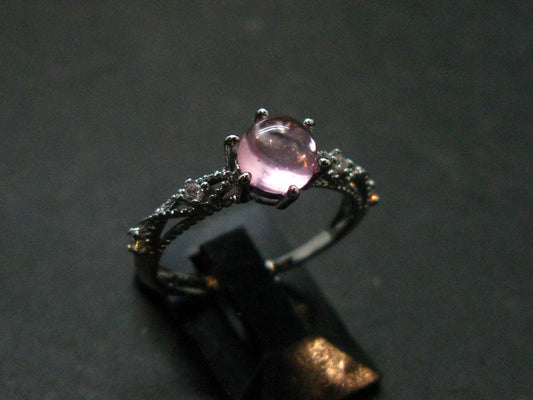 Natural Rose Quartz Ring from Brazil - 1.77 Grams - Size adjustable