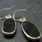 Tumbled Hypersthene Silver Earrings From Canada - 1.4" - 5.27 Grams