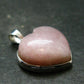 Pink Petalite Silver Heart Pendant from Canada - 1.0" - 4.31 Grams