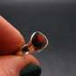 Natural Round Faceted Red Garnet Sterling Silver Ring - Size 6 - 2.24 Grams
