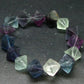 Fluorite Genuine Bracelet ~ 7.5 Inches ~ 15mm Crystal Beads