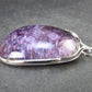 Rare High-Quality Charoite Pendant in SS From Russia - 1.8" - 20.5 Grams