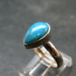Genuine Turquoise Sterling Silver Ring - 2.49 Grams - Size 6