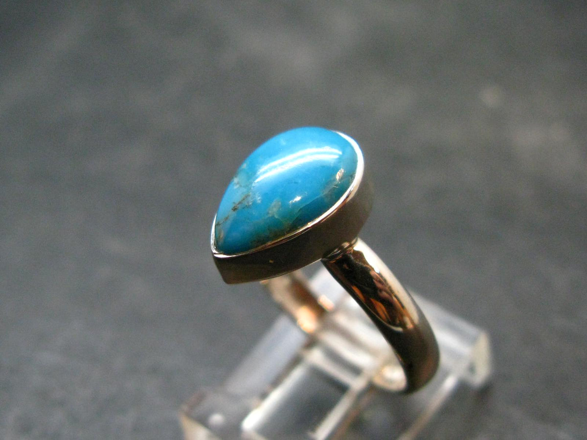 Genuine Turquoise Sterling Silver Ring - 2.49 Grams - Size 6