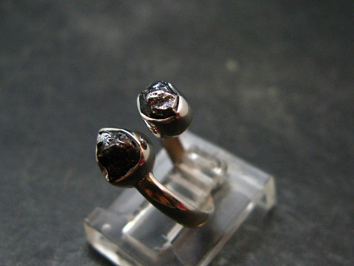 Large Meteorite Campo Del Cielo Sterling Silver Ring From Argentina - 2.36 Grams - Size 5
