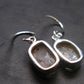 Gray Herderite Silver Earrings from Africa - 1.0" - 2.81 Grams