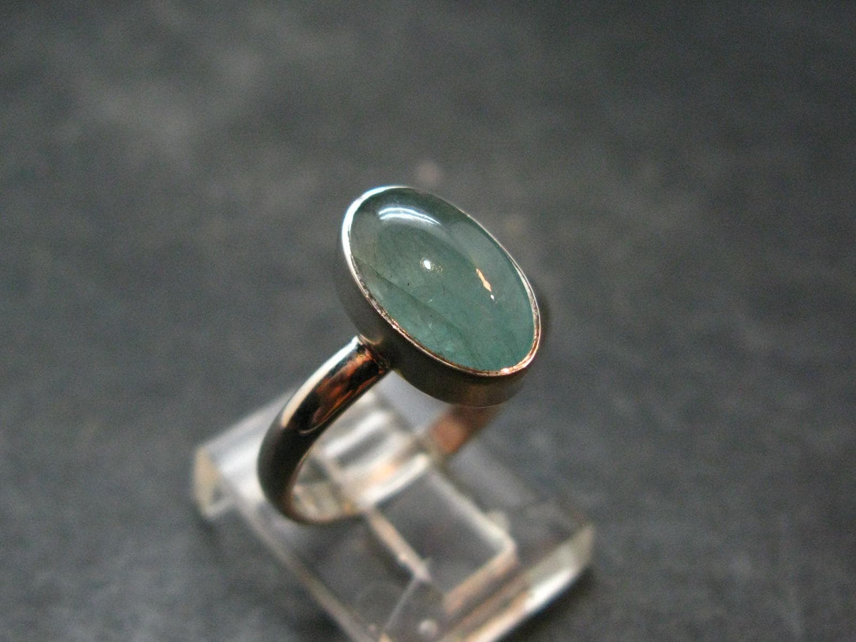 Extremely Rare Grandidierite Silver Ring From Madagascar - Size 8 - 2.90 Grams