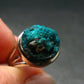 Emerald Green Dioptase Crystal Silver Ring from Congo - 5.44 Grams - Size 8