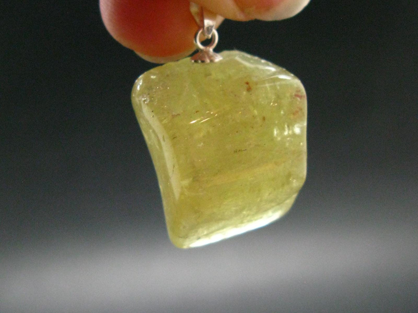 Large Gold Apatite Tumbled Pendant from Mexico - 11.0 Grams - 1.2"