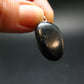 Very Rare Sterling Silver Nuumite Nuummite Pendant From Greenland - 1.1" - 5.07 Grams