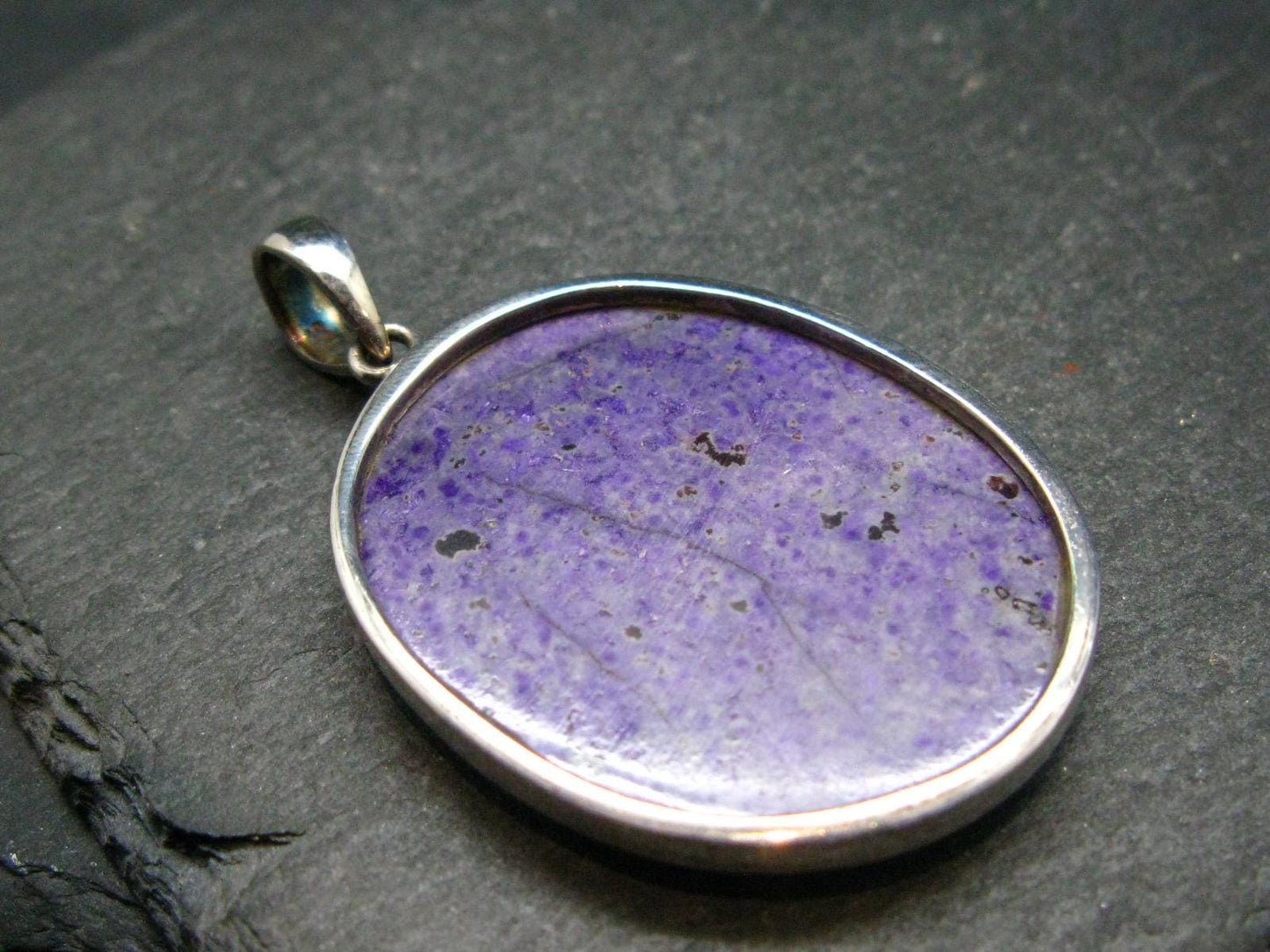 Sugilite Silver Pendant From South Africa - 1.9"