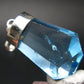Blue Topaz Sterling Silver Pendant From Brazil - 1.6" - 13.07 Grams