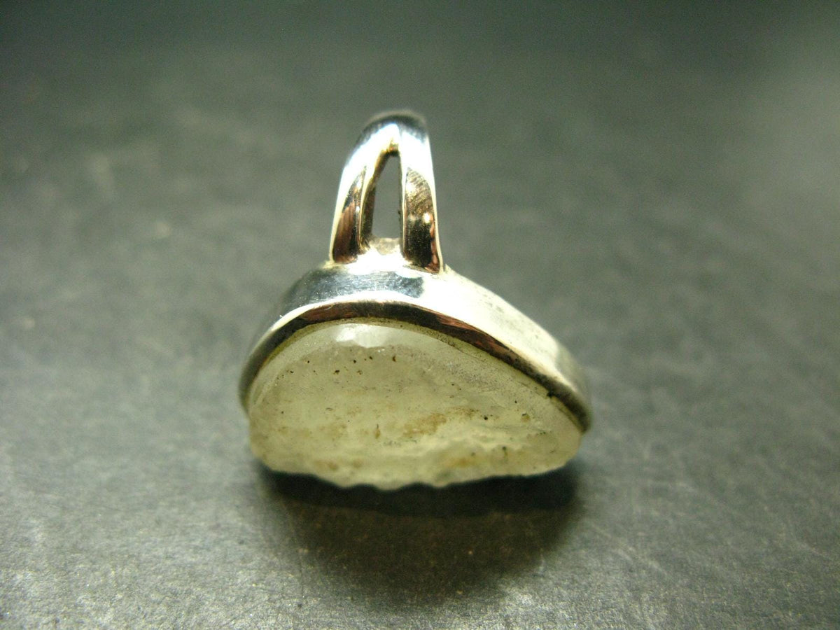 Natural Gem Raw Libyan Desert Glass Tektite Sterling Silver Ring from Libya - Size 9.75 - 9.77 Grams