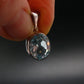 Blue Topaz Sterling Silver Pendant From Brazil - 0.8" - 2.72 Grams