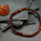 Garnet Hessonite Genuine Bracelet ~ 7 Inches ~ 4mm Round Beads