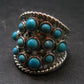 Genuine Turquoise Sterling Silver Ring - 9.48 Grams - Size 9.25