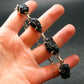 Tibetan Tektite Silver Bracelet ~ 8 Inches ~ 22.43 Grams