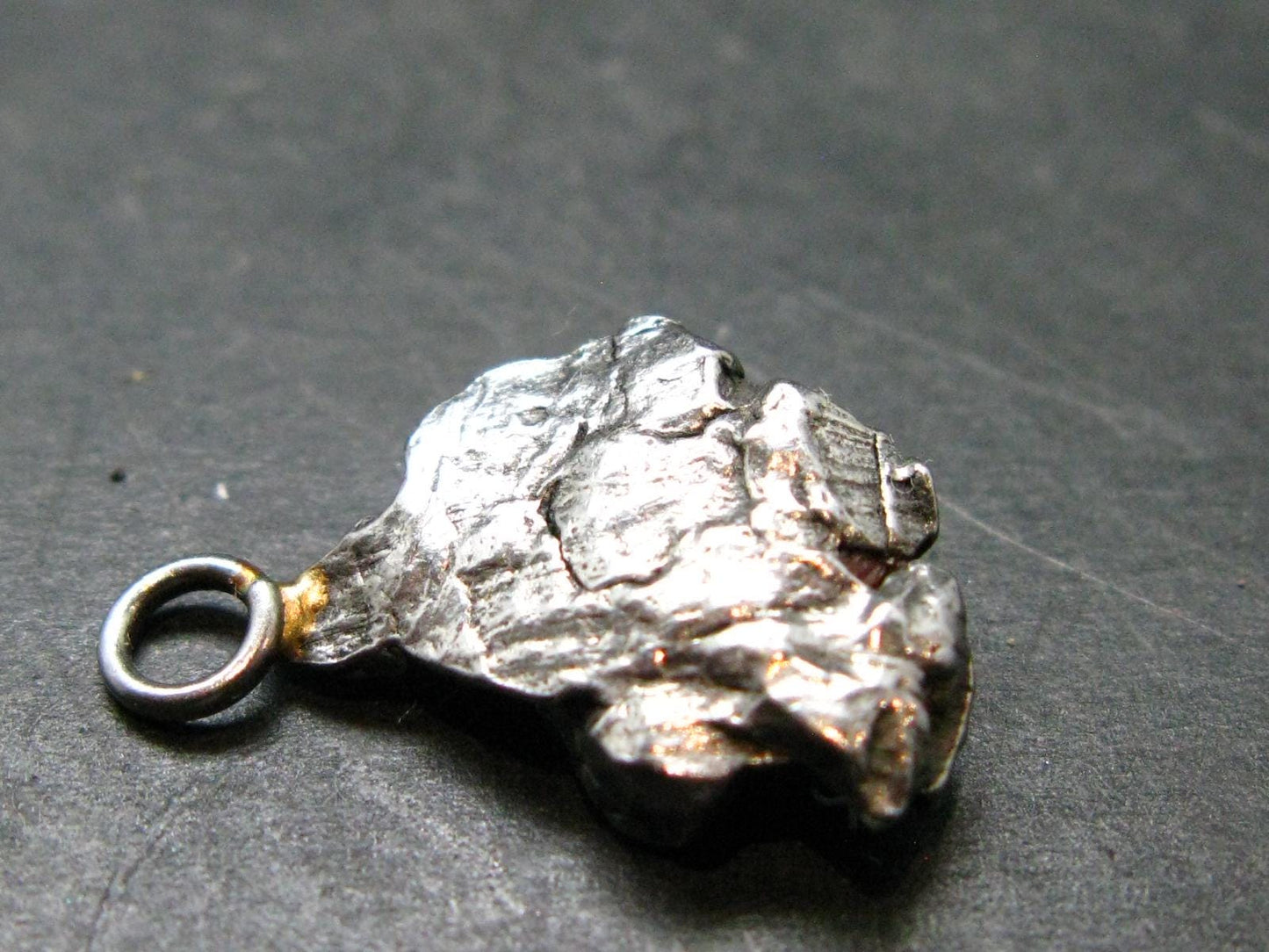 Large Campo Del Cielo Meteorite Pendant from Argentina - 0.8" - 3.76 Grams