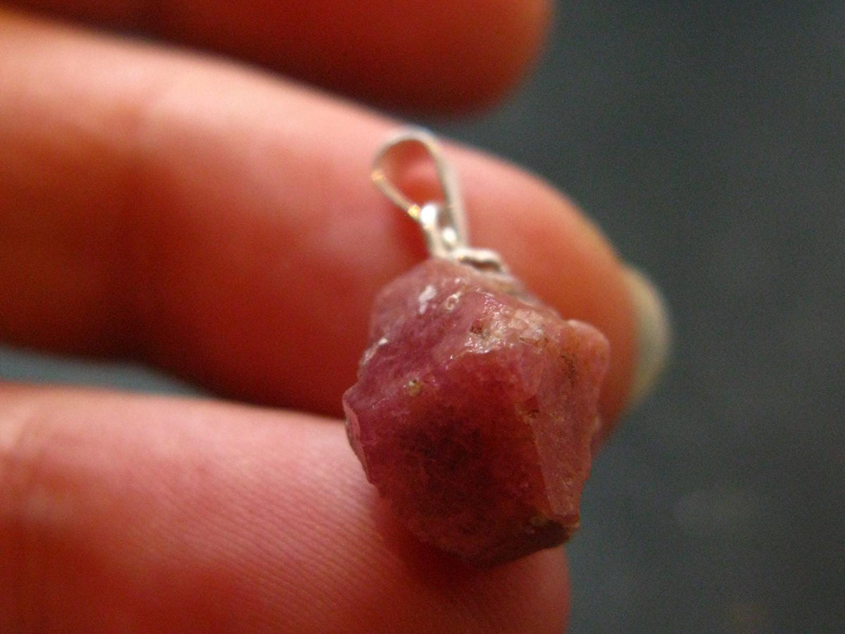 Raspberry Grossular Garnet Pendant From Mexico - 0.7" - 1.83 Grams