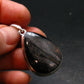 Tumbled Hypersthene Silver Plated Pendant From Canada - 1.4" - 8.99 Grams