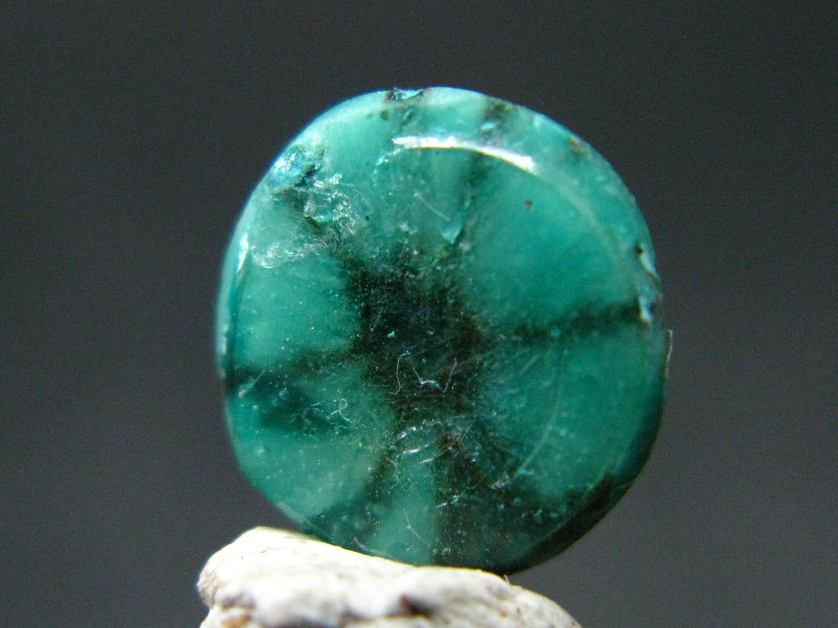 Beautiful Rare Gem Trapiche Emerald From Colombia - 1.85 Carats - 8.5x8.5mm