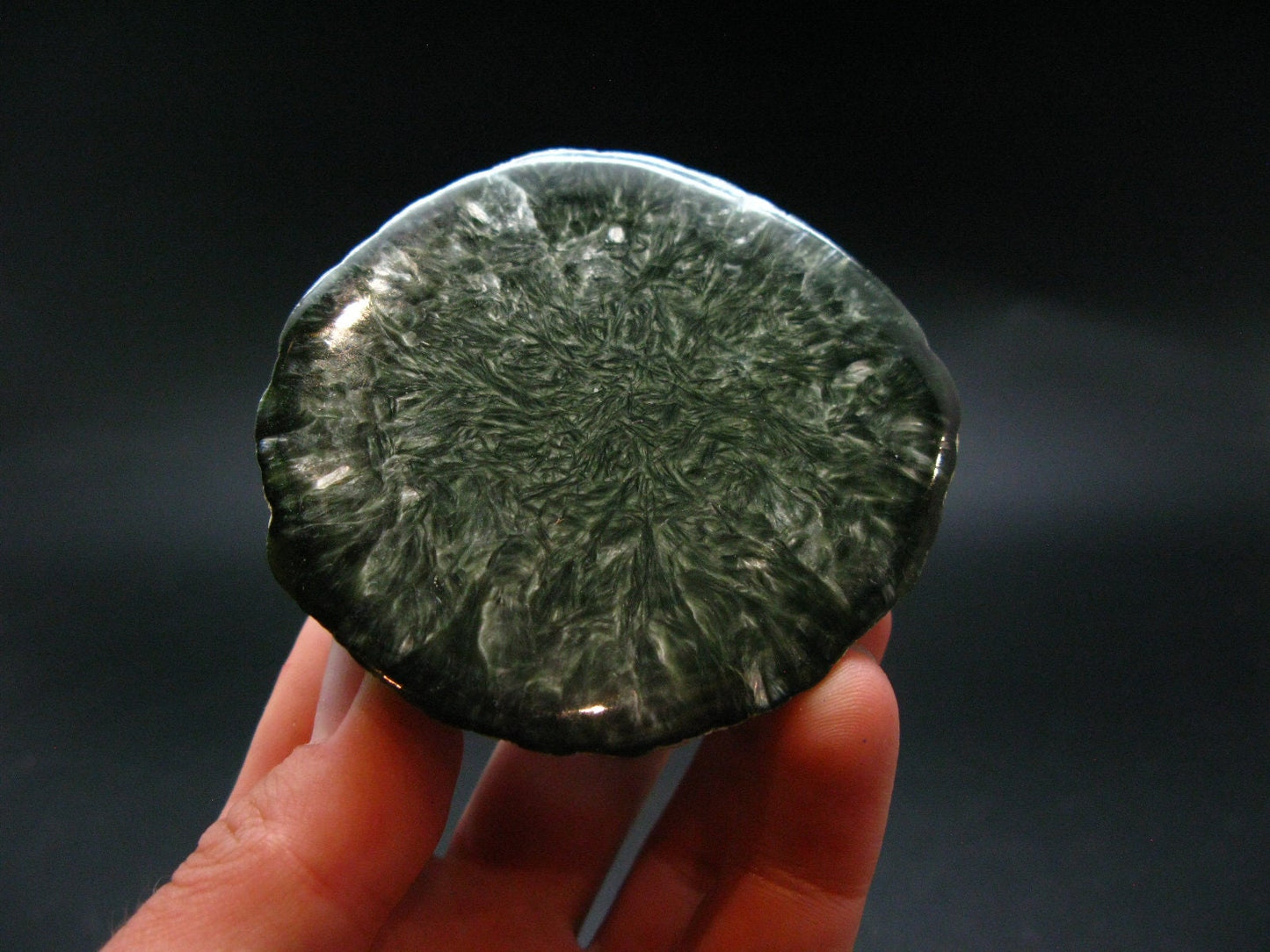 Nice Polished Seraphinite Clinochlore Stalactite Crystal From Russia - 2.4"