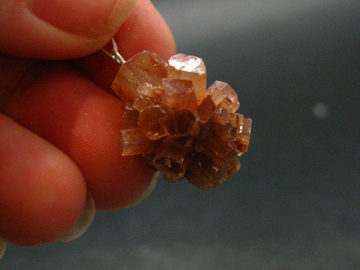 Terminated Aragonite Crystal Silver Pendant from Morocco - 1.1" - 4.73 Grams