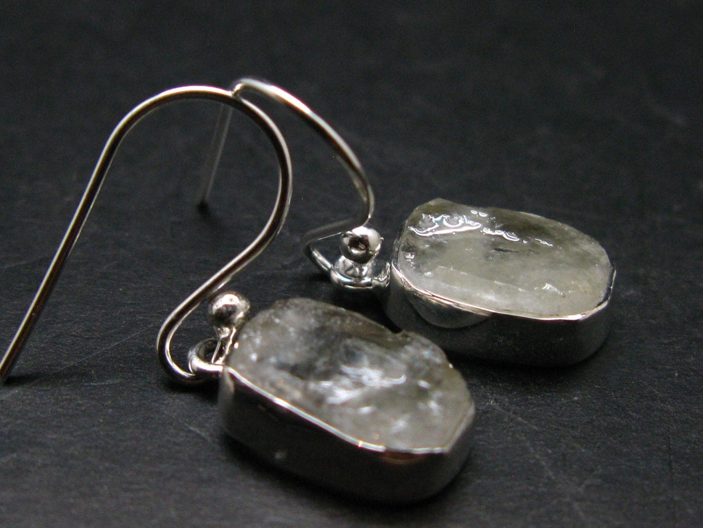 Natrolite Silver Earrings From Russia - 2.84 Grams