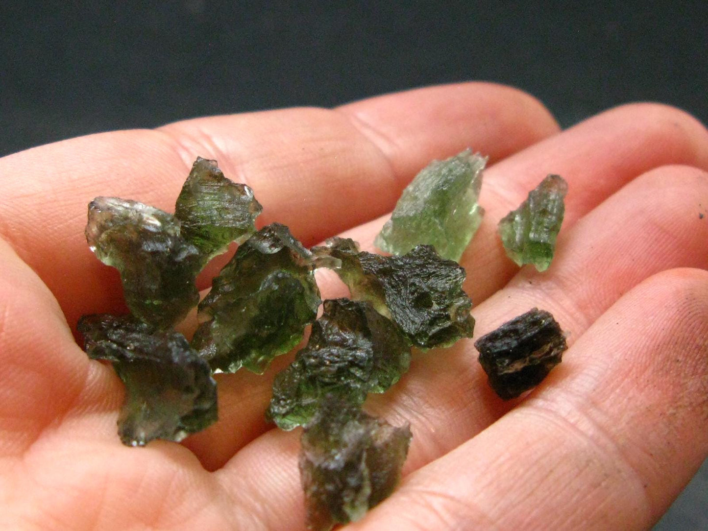 Lot of 10 Rare Moldavite Tektite From Czech Republic - 25 Carats
