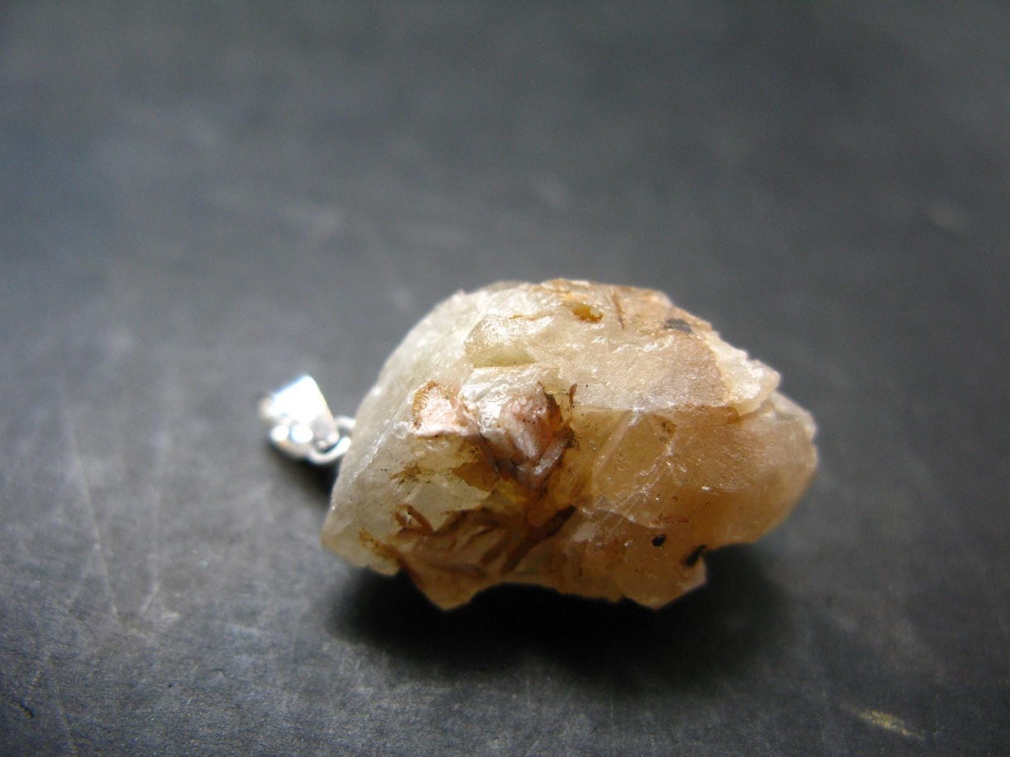 Cerussite Cerusite Crystal Silver Pendant From Morocco - 1.0" - 11.72 Grams
