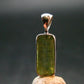 Green Kyanite Crystal Silver Pendant From Tanzania - 0.8" - 1.91 Grams