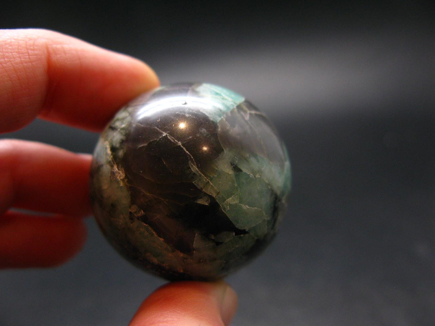 Emerald Sphere Ball From Tanzania - 1.1"