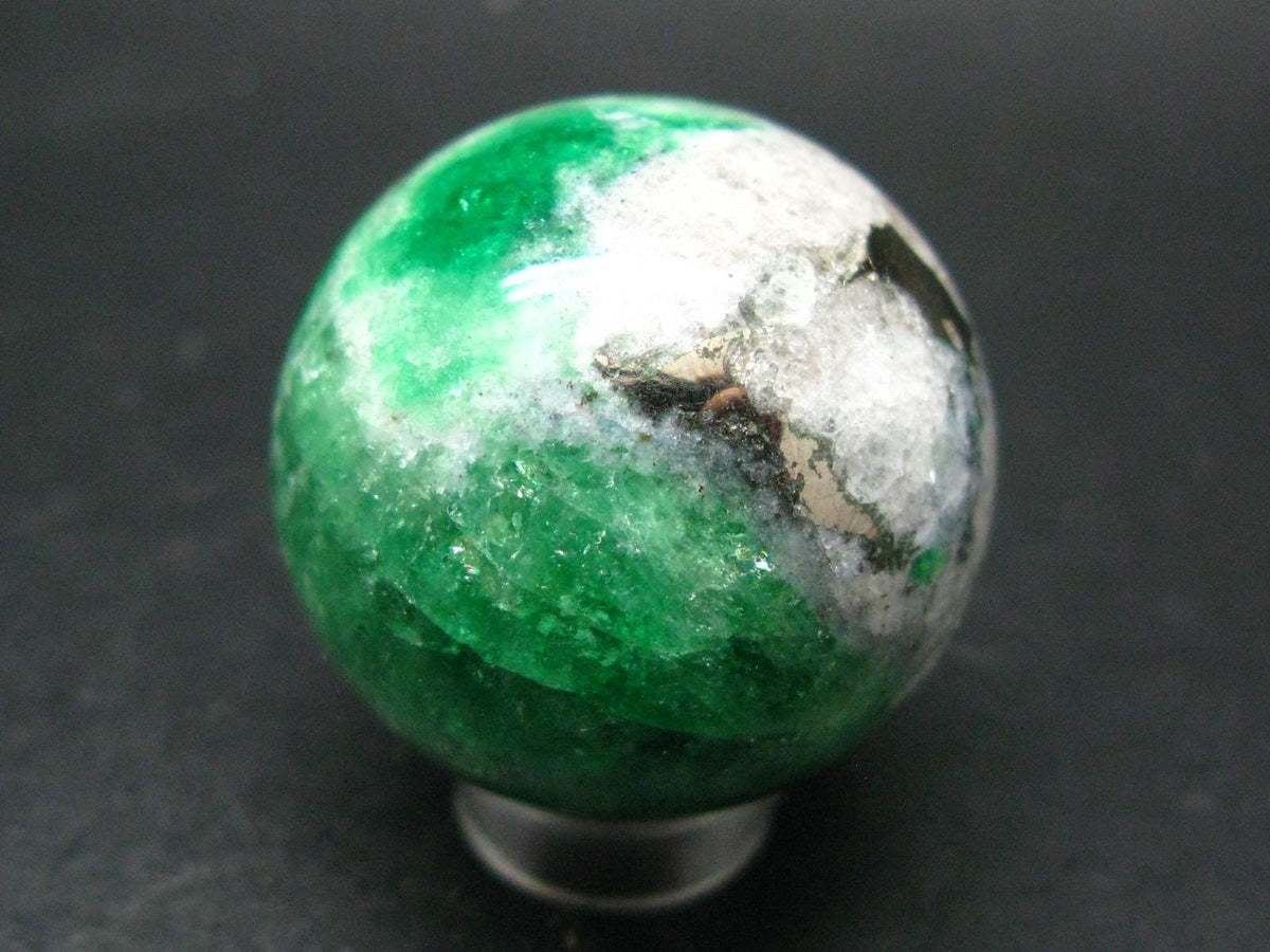 Gem Tsavorite Garnet Sphere Ball From Tanzania - 62.29 Grams - 1.3"
