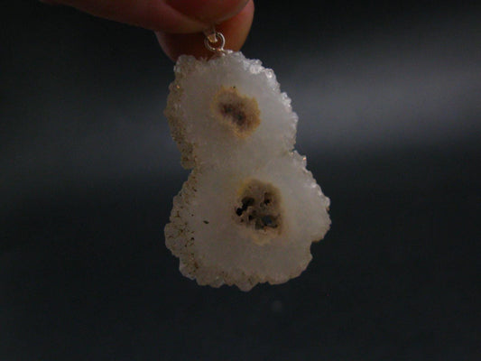 Anandalite Quartz Crystal Silver Pendant From India - 1.6" - 8.11 Grams